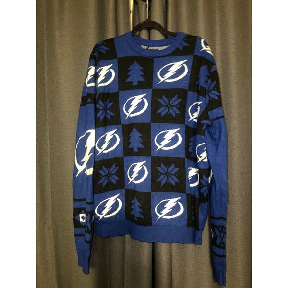 Ugly Christmas Sweater Xmas Size XL NHL Lightening - Picture 1 of 3